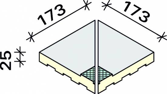 Угол внутренний для обкладки Interbau 173x180, арт. 5402 RH B
